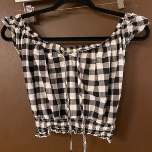 NWOT Checkered crop top